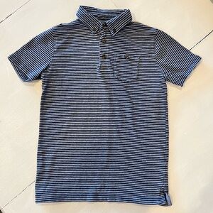 Hope and Henry organic cotton Striped Blue Polo short sleeve Shirt L (12/14)